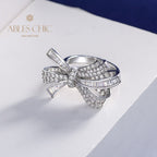 Bague cocktail nœuds papillon diamants R1090