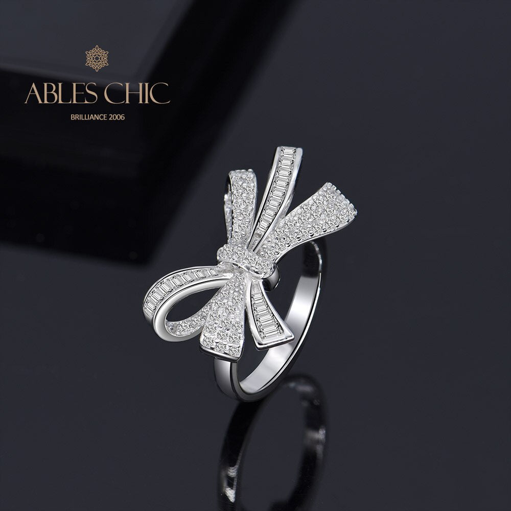 Bague cocktail nœuds papillon diamants R1090