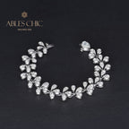Bracelet de mariage glacé à fleurs B0553