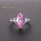 Bague solitaire en pierre précieuse poire R0381
