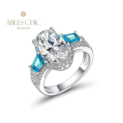 Bague de fiançailles solitaire à quartz R0306