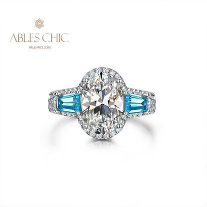 Bague de fiançailles solitaire à quartz R0306