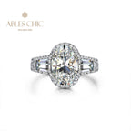 Bague de fiançailles solitaire à quartz R0306