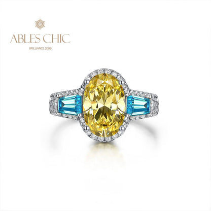 Bague de fiançailles solitaire à quartz R0306