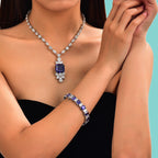 Bracelet de mariées saphir B0628