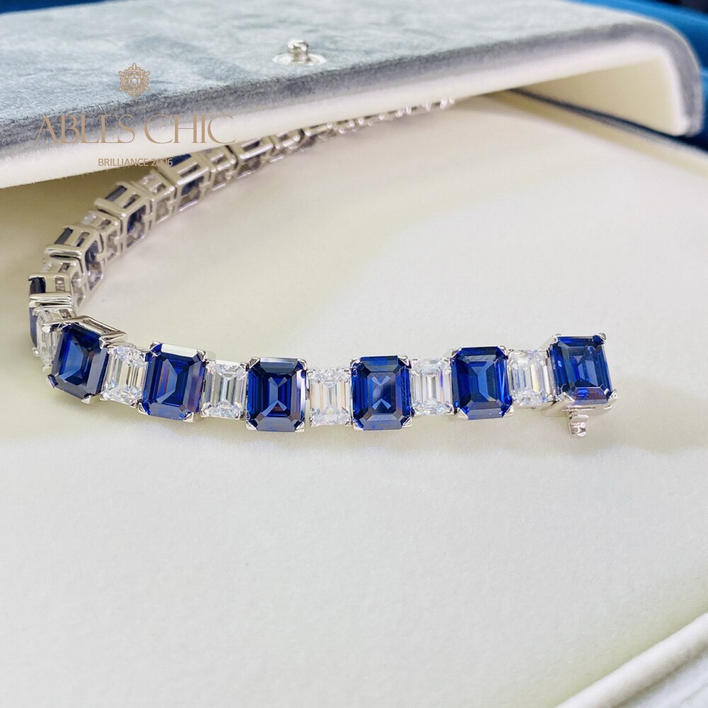 Bracelet de mariées saphir B0628
