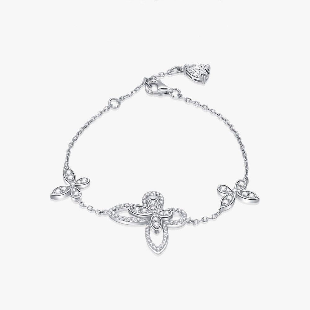 Bracelet glacé papillon pavé B0486