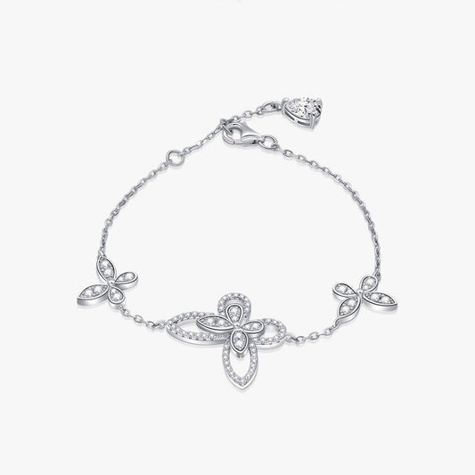 Bracelet glacé papillon pavé B0486
