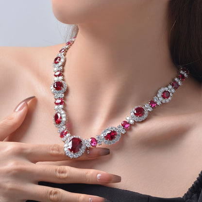 Colliers guirlande de rubis P0604