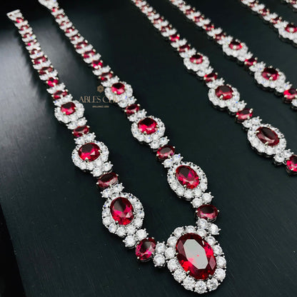 Colliers guirlande de rubis P0604