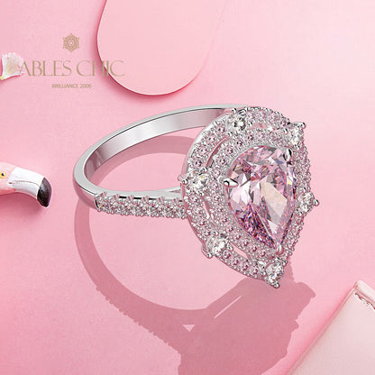 Bague poire Kunzite R0925