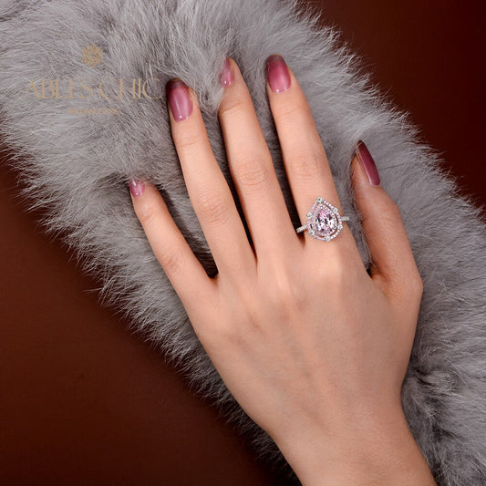 Bague poire Kunzite R0925