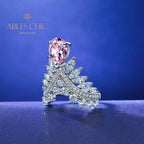Bague couronne poire saphir R1532