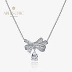 Collier papillon tourmaline pavé noeud papillon B0487
