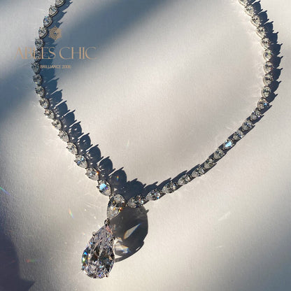 Collier de mariées en tourmaline blanche B0507
