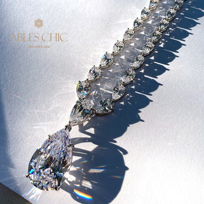 Collier de mariées en tourmaline blanche B0507