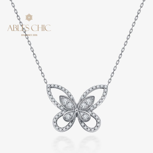 Collier Papillon Pavé B0480