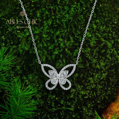Collier Papillon Pavé B0480