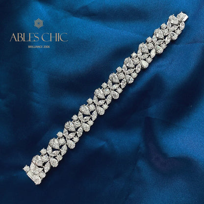 Bracelet de mariée floral glacé B0630