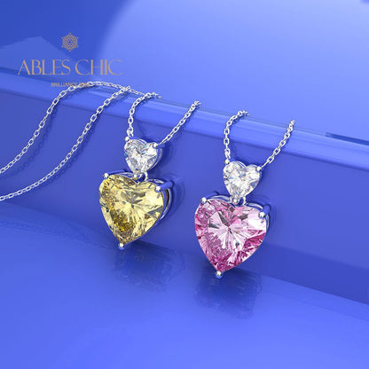 Pendentif Coeur Morganite B0345