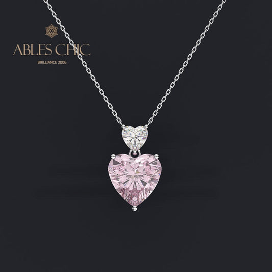 Pendentif Coeur Morganite B0345