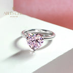 Bague de mariée solitaire coeur Kunzite R0308