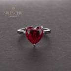 Bague de mariée solitaire coeur Kunzite R0308
