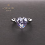 Bague de mariée solitaire coeur Kunzite R0308