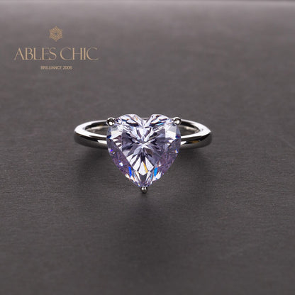Bague de mariée solitaire coeur Kunzite R0308