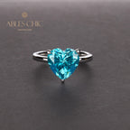 Bague de mariée solitaire coeur Kunzite R0308