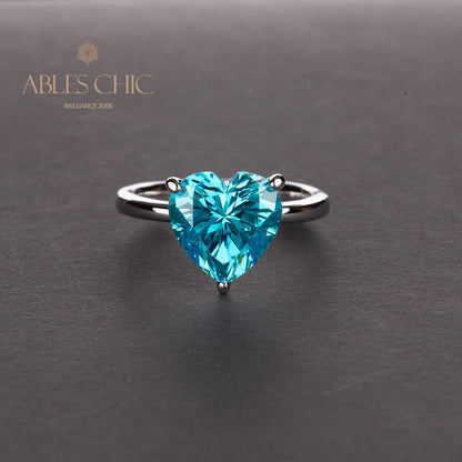 Bague de mariée solitaire coeur Kunzite R0308