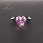 Bague de mariée solitaire coeur Kunzite R0308