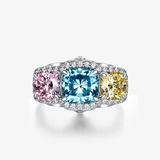 Bague de mariée Kunzite 3 pierres R0307