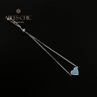 Bracelet Coeur Turquoise B0820