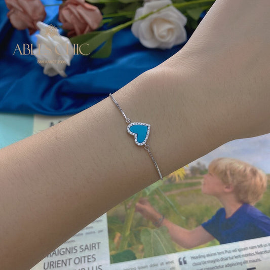 Bracelet Coeur Turquoise B0820
