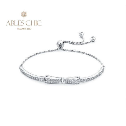 Bracelet Bling avec nœud papillon pavé B0823