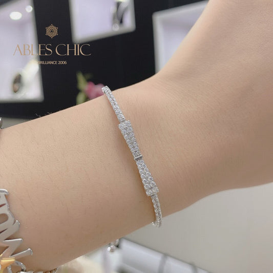 Bracelet Bling avec nœud papillon pavé B0823