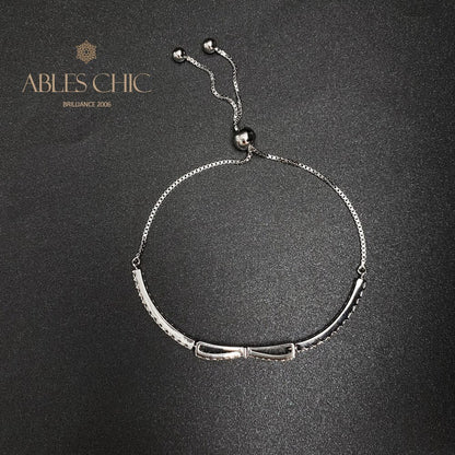 Bracelet Bling avec nœud papillon pavé B0823