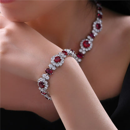 Bracelet Floral Rubis B0101