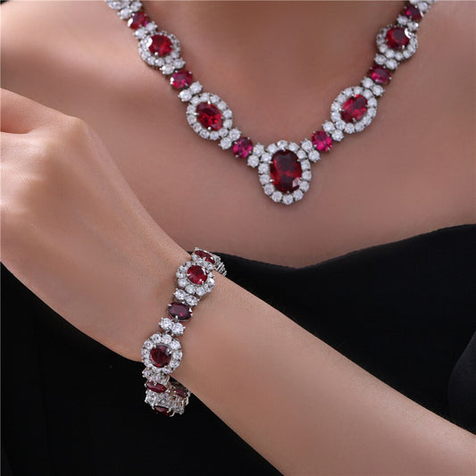 Bracelet Floral Rubis B0101
