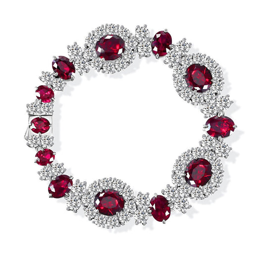 Bracelet Floral Rubis B0101