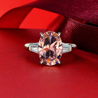 Bague de déclaration de pierres précieuses Lab Grwon R0378
