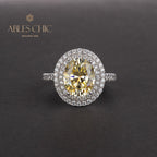 Bague Halo Pavée Zircons R0403