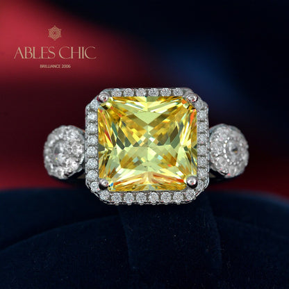 Bague de mariage pavée halo en filigrane R1786