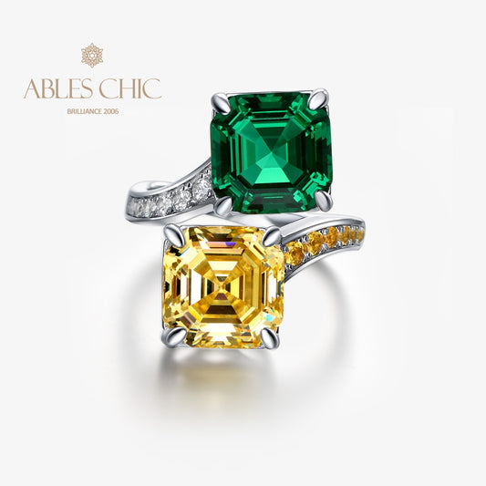 Bague ouverte pierres précieuses de Bohême R1449