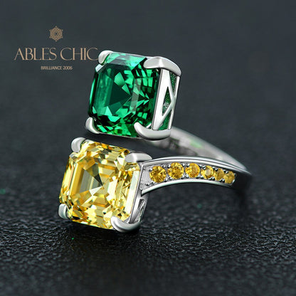 Bague ouverte pierres précieuses de Bohême R1449