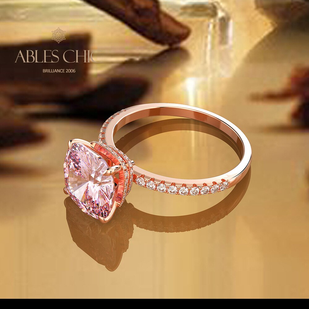 Bague de mariage coussin Kunzite R0947