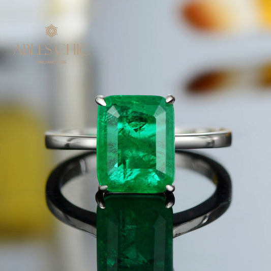 Bague de mariée émeraude R0881