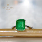 Bague de mariée émeraude R0881