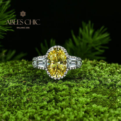 Bague de fiançailles solitaire à quartz R0306